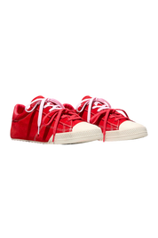 Converse Chuck Lo Pro in red on a white background