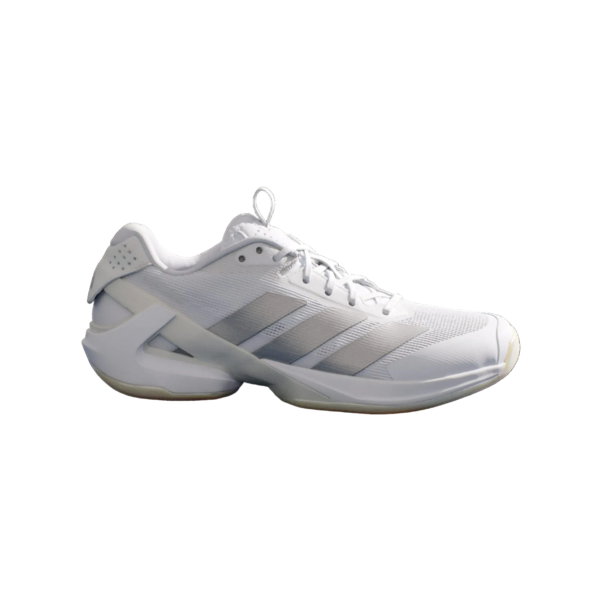 adidas Adizero Ubersonic 5 Tennis Shoes in white on a white background