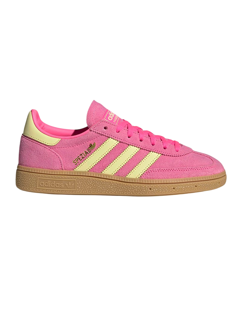 adidas Handball Spezial in pink on a white background