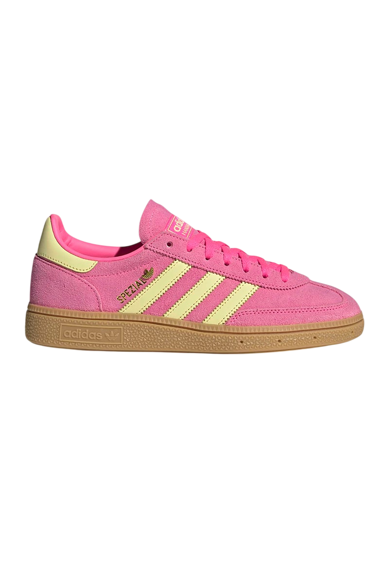 adidas Handball Spezial in pink on a white background