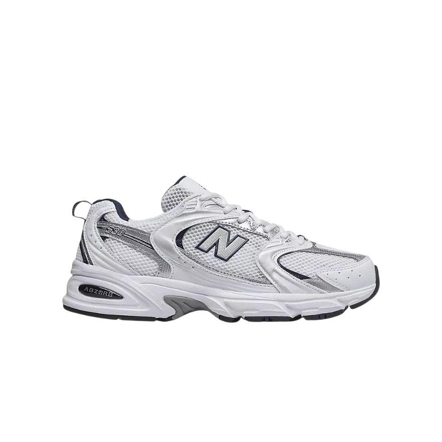 New Balance New Balance 530 in silver grey on a white background