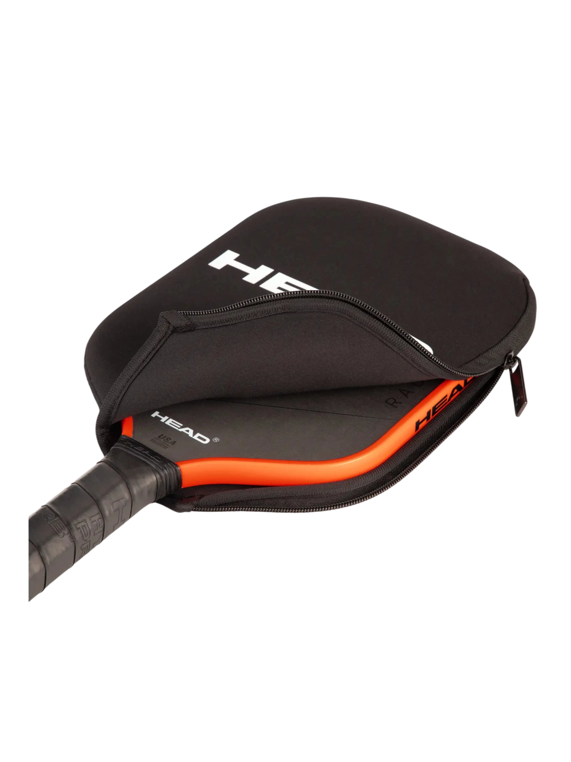 Pickleball Paddle Cover Bag, front view on white background