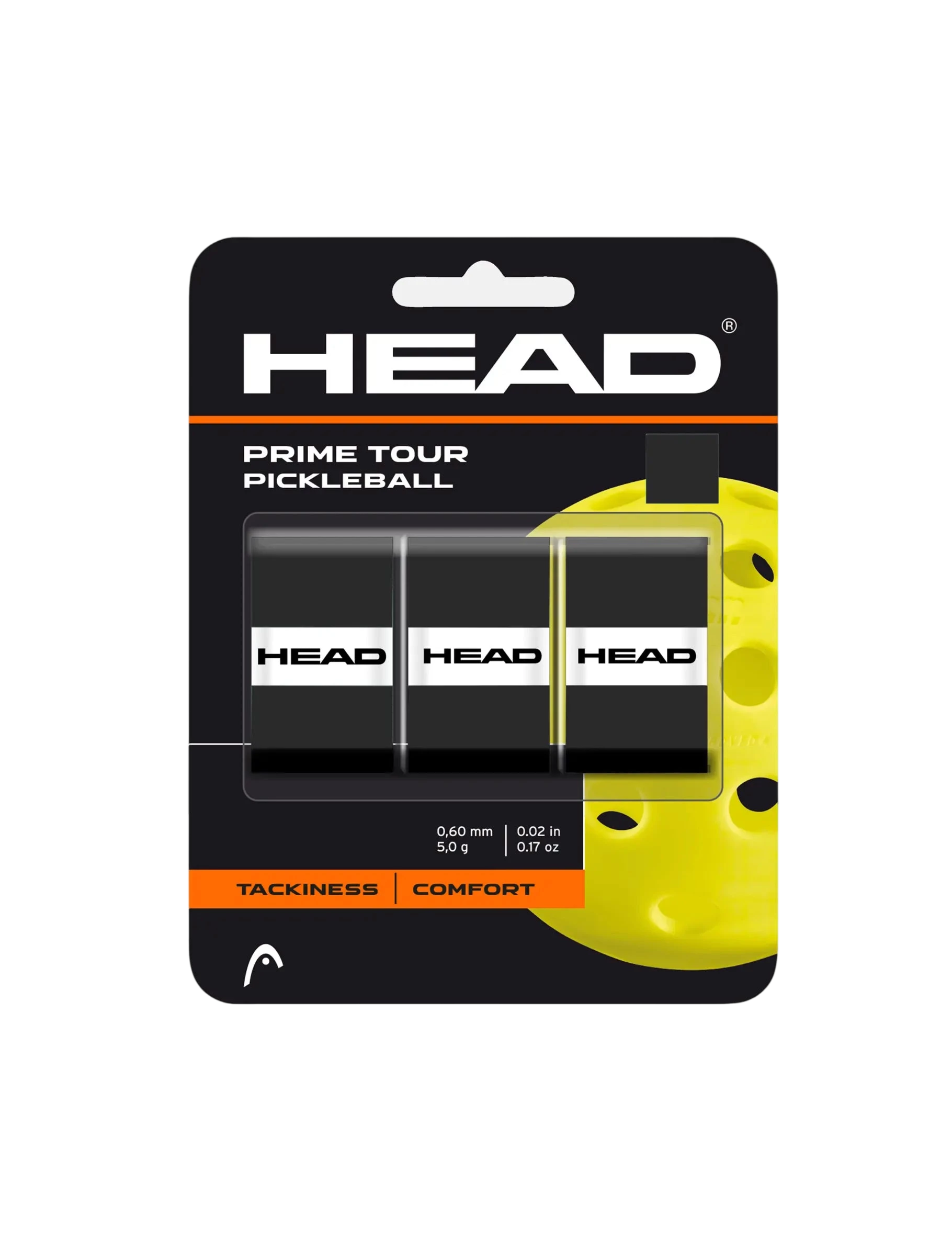 Prime Tour Pickleball Overgrip, front view on white background
