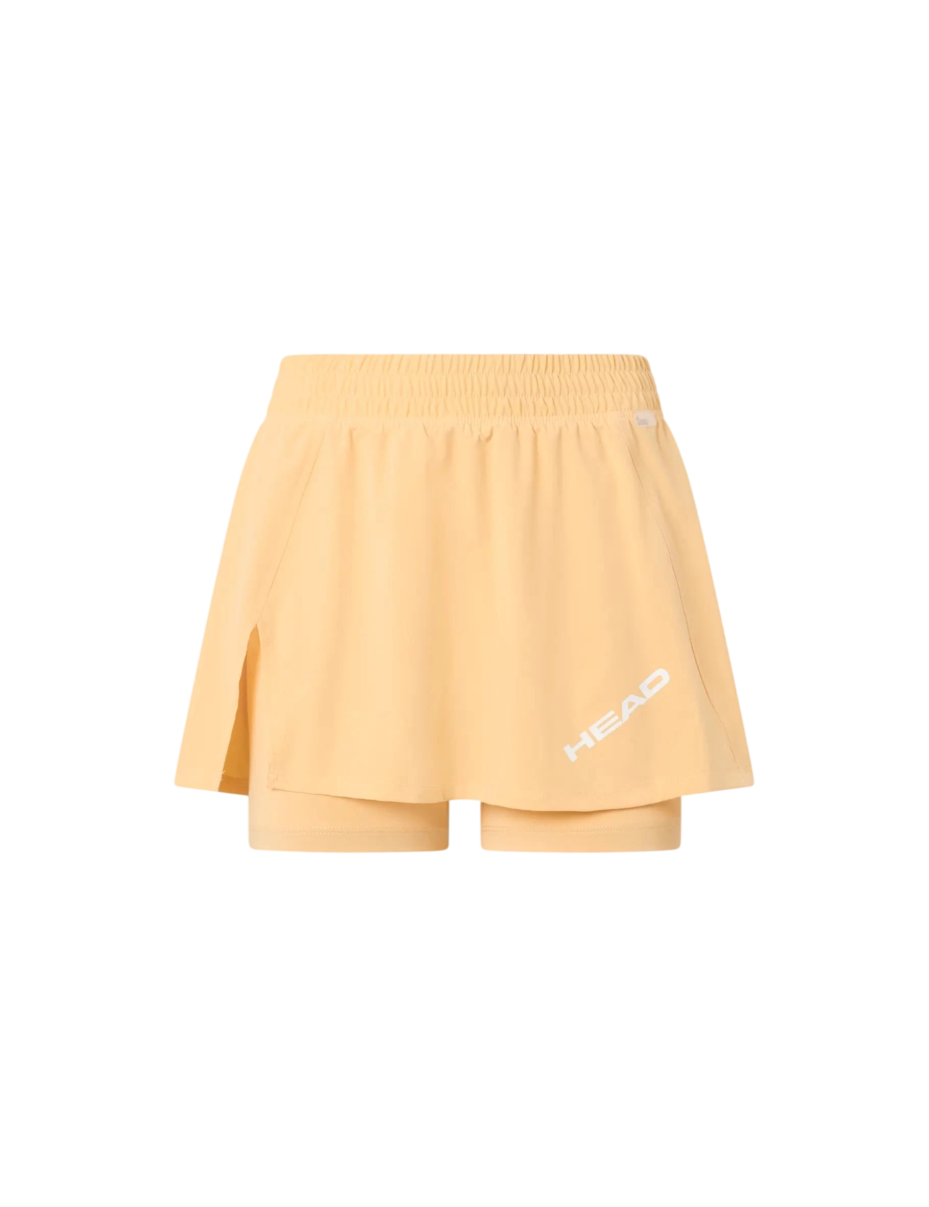 Apricot skort, front view on white background