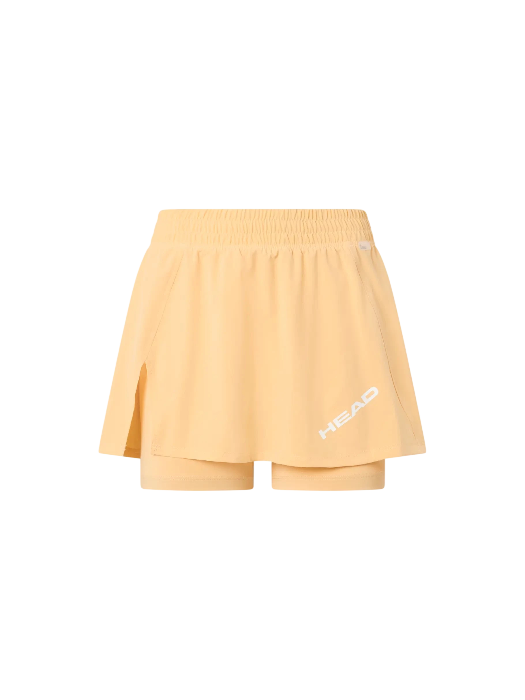 Apricot skort, front view on white background