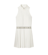 Quarter-Zip Pleated Tennis Dress
