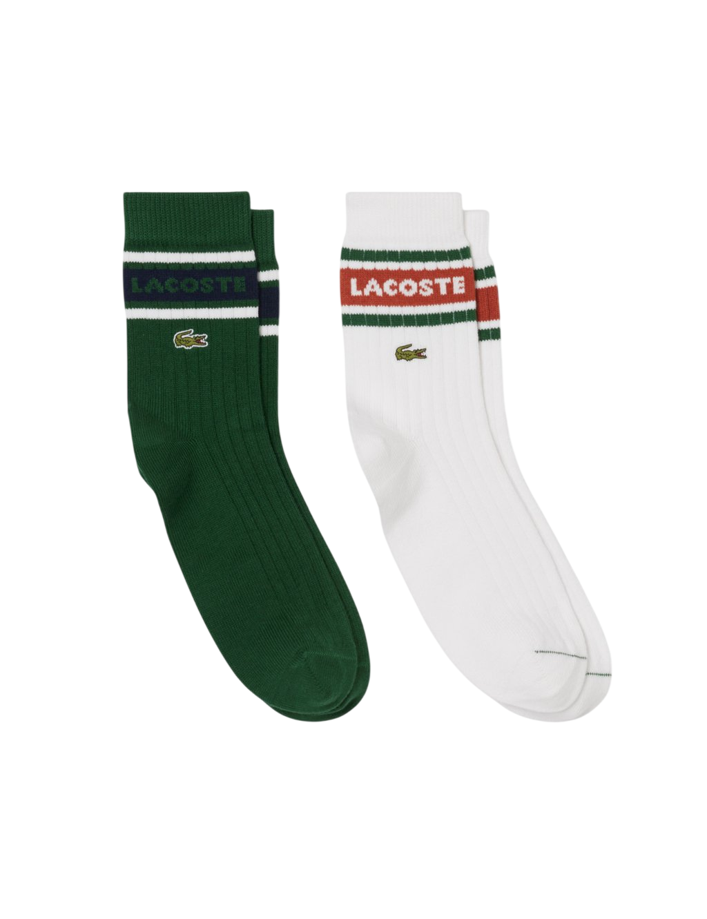 Lacoste 2-Pack Branded Socks on a white background