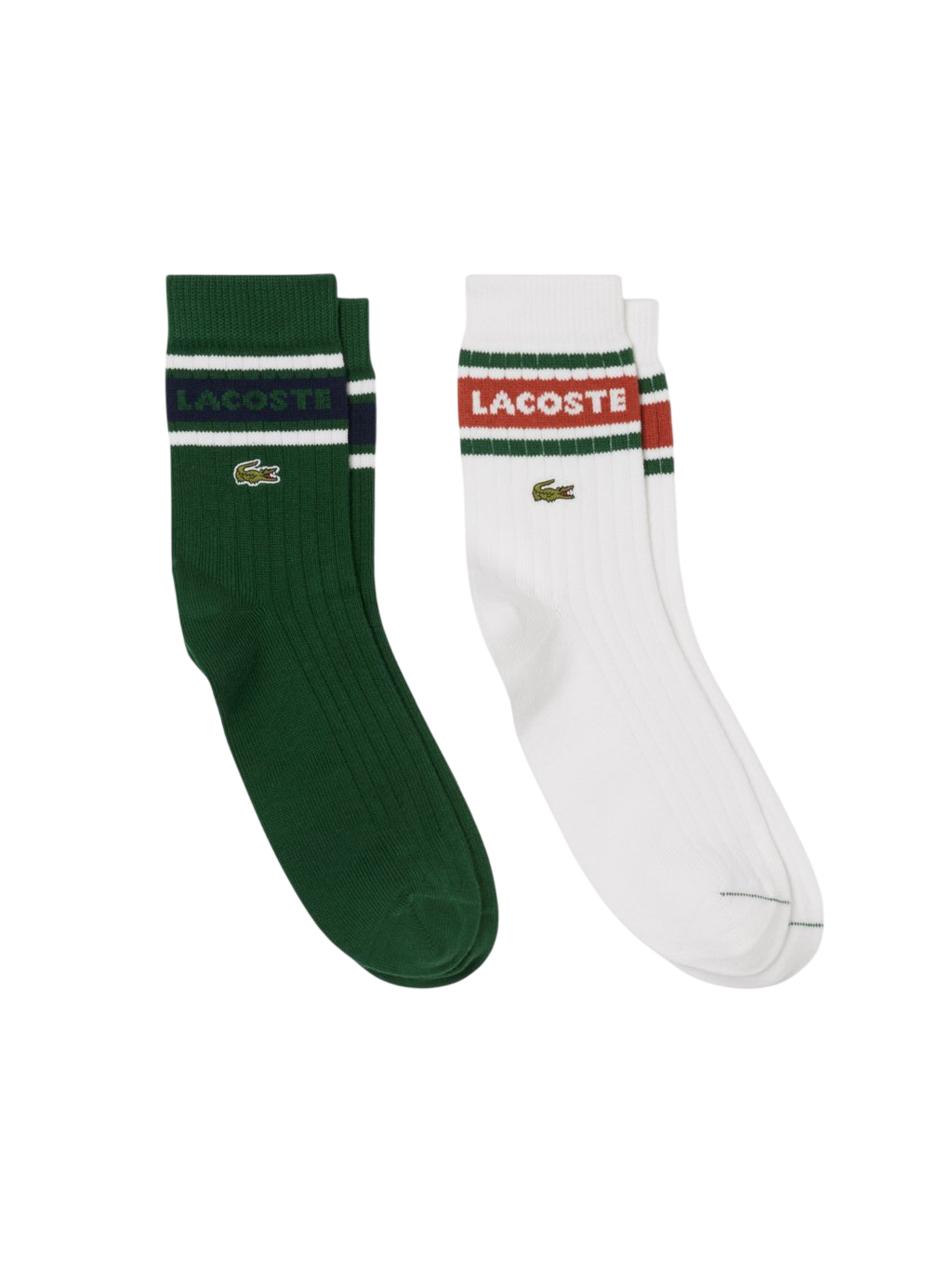Lacoste 2-Pack Branded Socks on a white background
