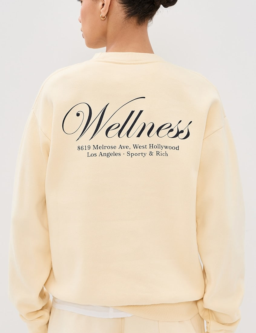 Sporty & Rich Avenue Crewneck on a white background