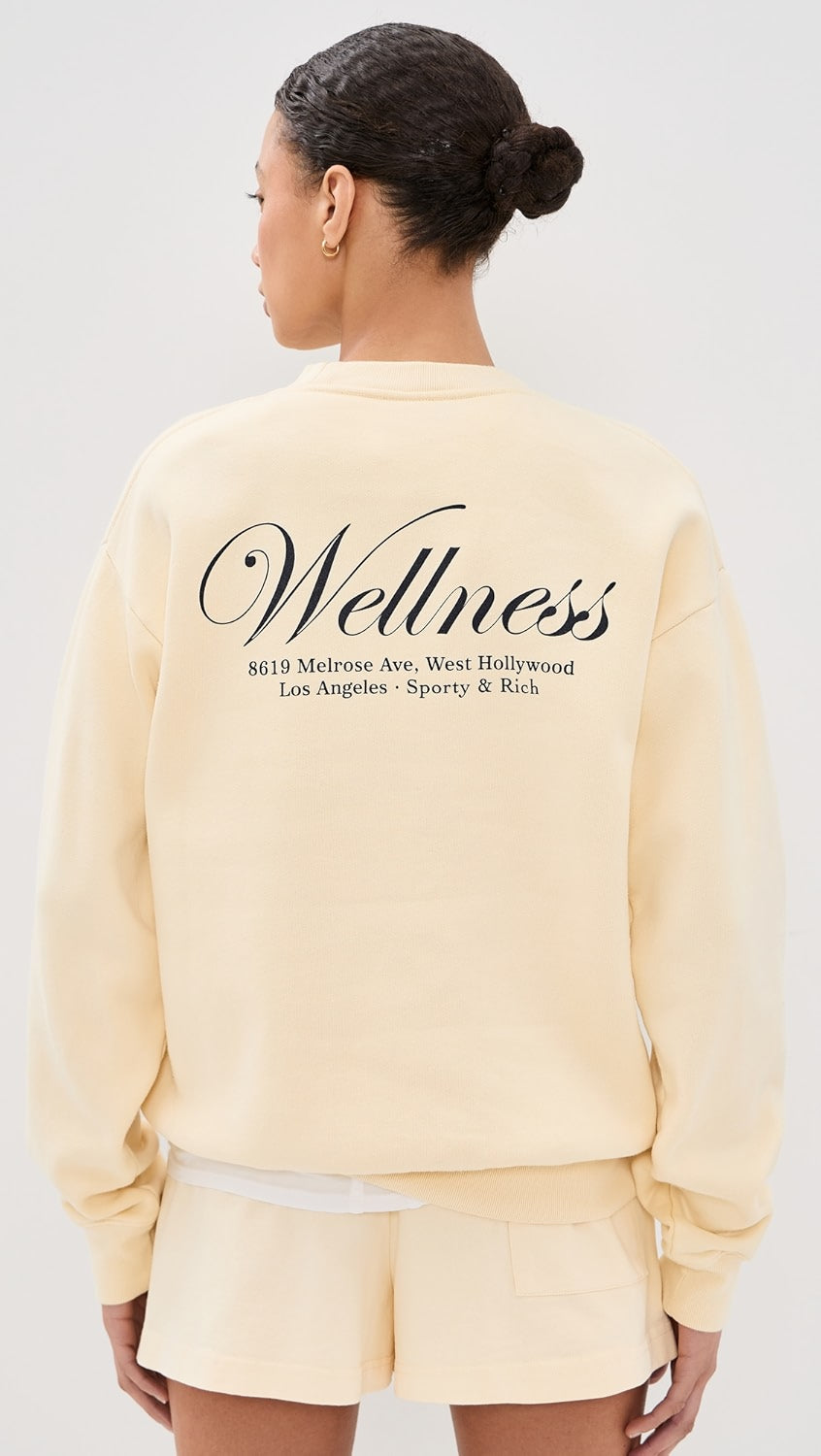 Sporty & Rich Avenue Crewneck on a white background