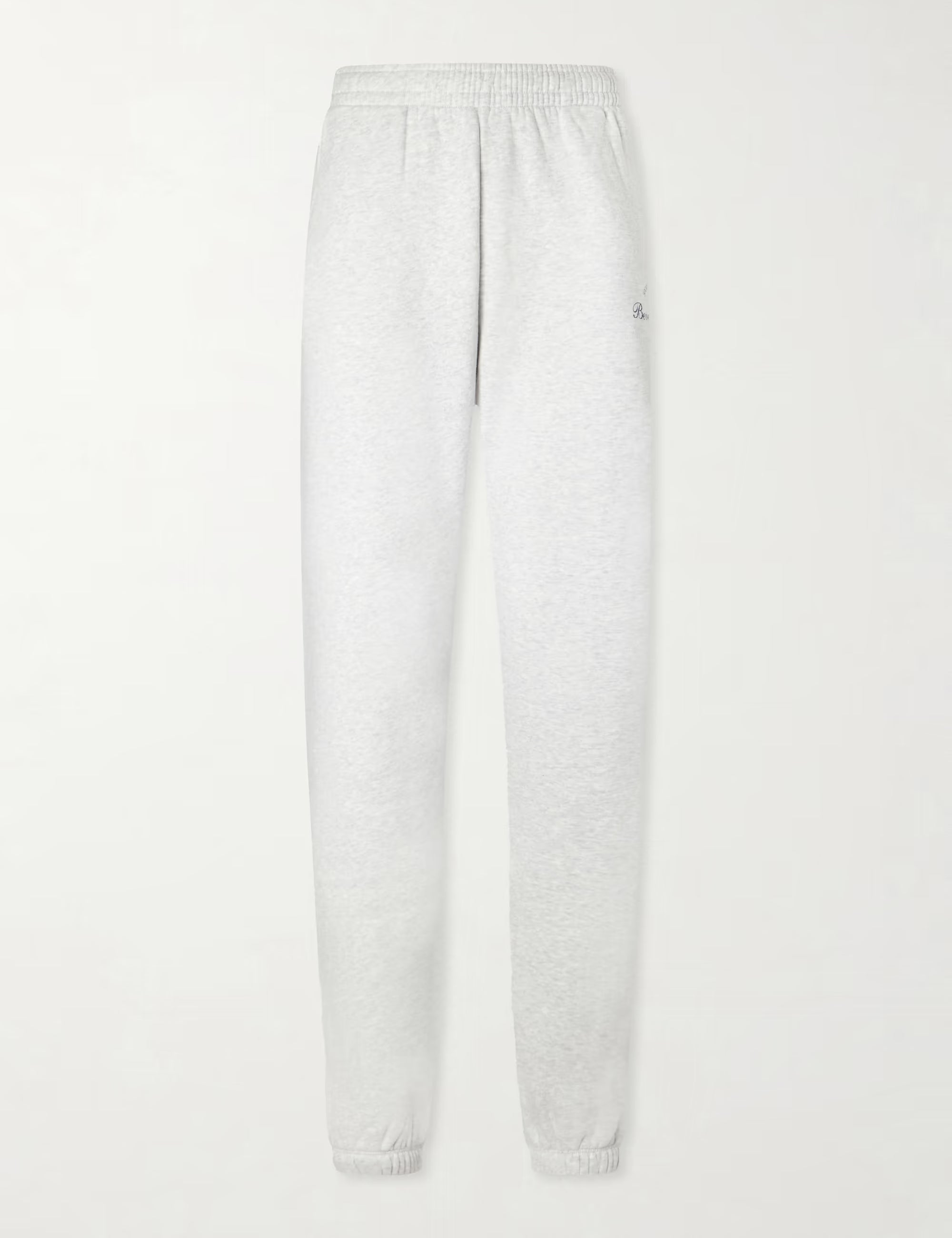 light grey tracksuit pants on a white background