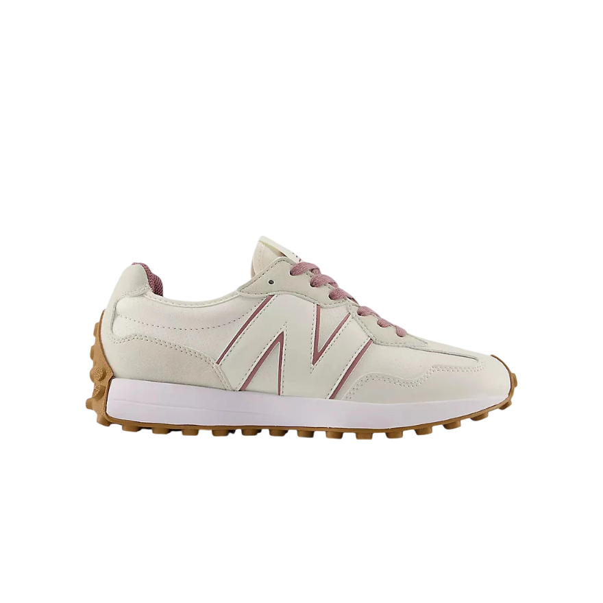 New Balance 327 Golf in brown on a white background