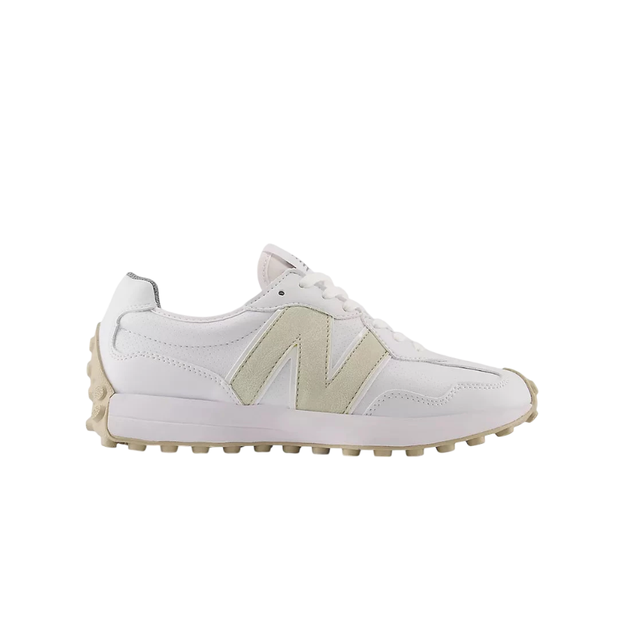 New Balance 327 Golf in white blue on a white background