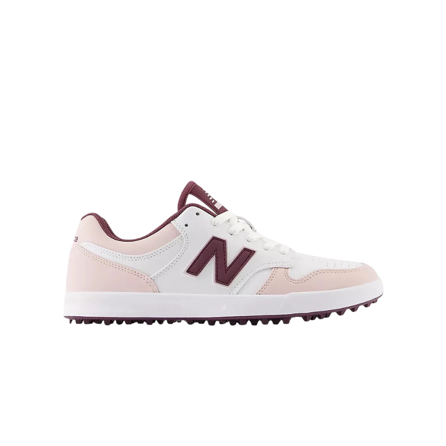 New Balance 480 Golf SL in white lavender on a white background