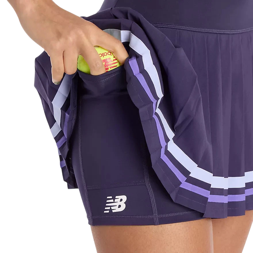 New Balance Tournament Skirt in blue on a white background